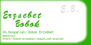 erzsebet bobok business card