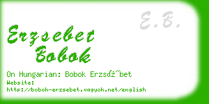 erzsebet bobok business card